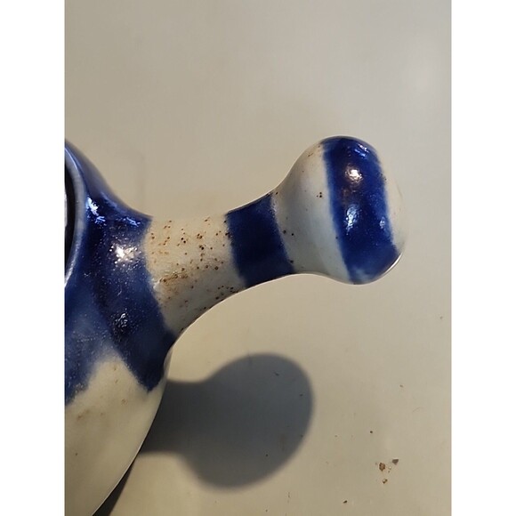 Ken Edwards Pottery Guadalajara Blue Lidded Pot – Signed Mexican Folk Art - Picture 3 of 15